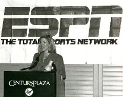 Rosa Gatti at a TV Critics meeting during the late 80's.